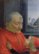 Domenico Ghirlandaio old man with a young boy Sweden oil painting artist